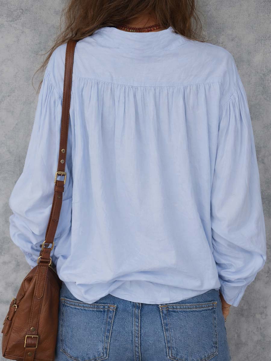 Ruffle Cuffs Blouse