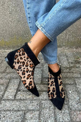  THERESA | LEOPARD POINTED ANKLE BOOTS