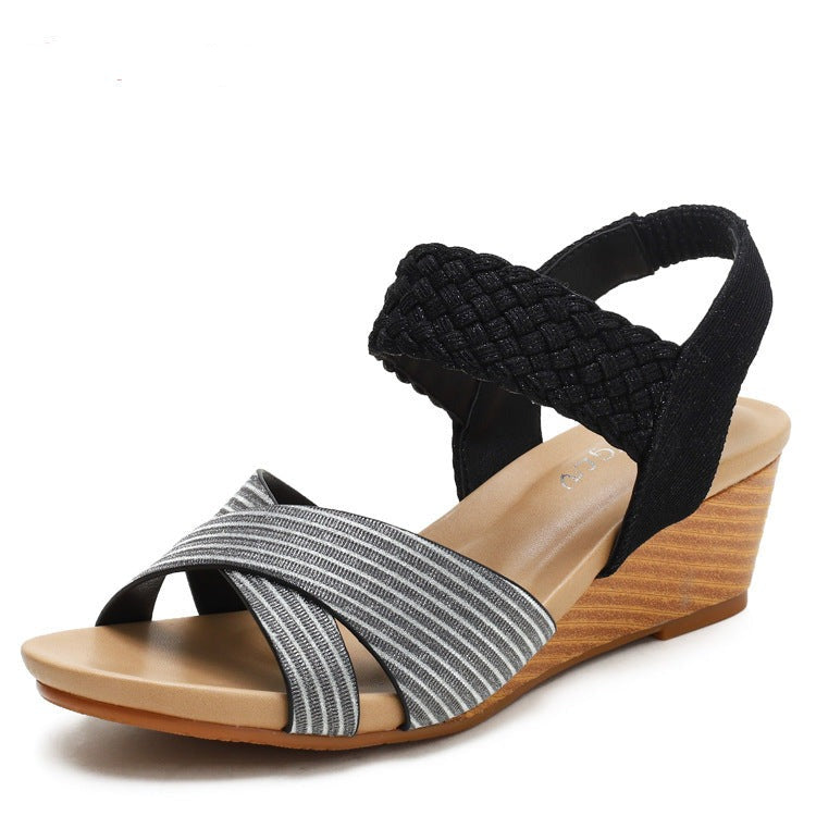 Deborah | Wedge Heel Comfortable Woven Sandals