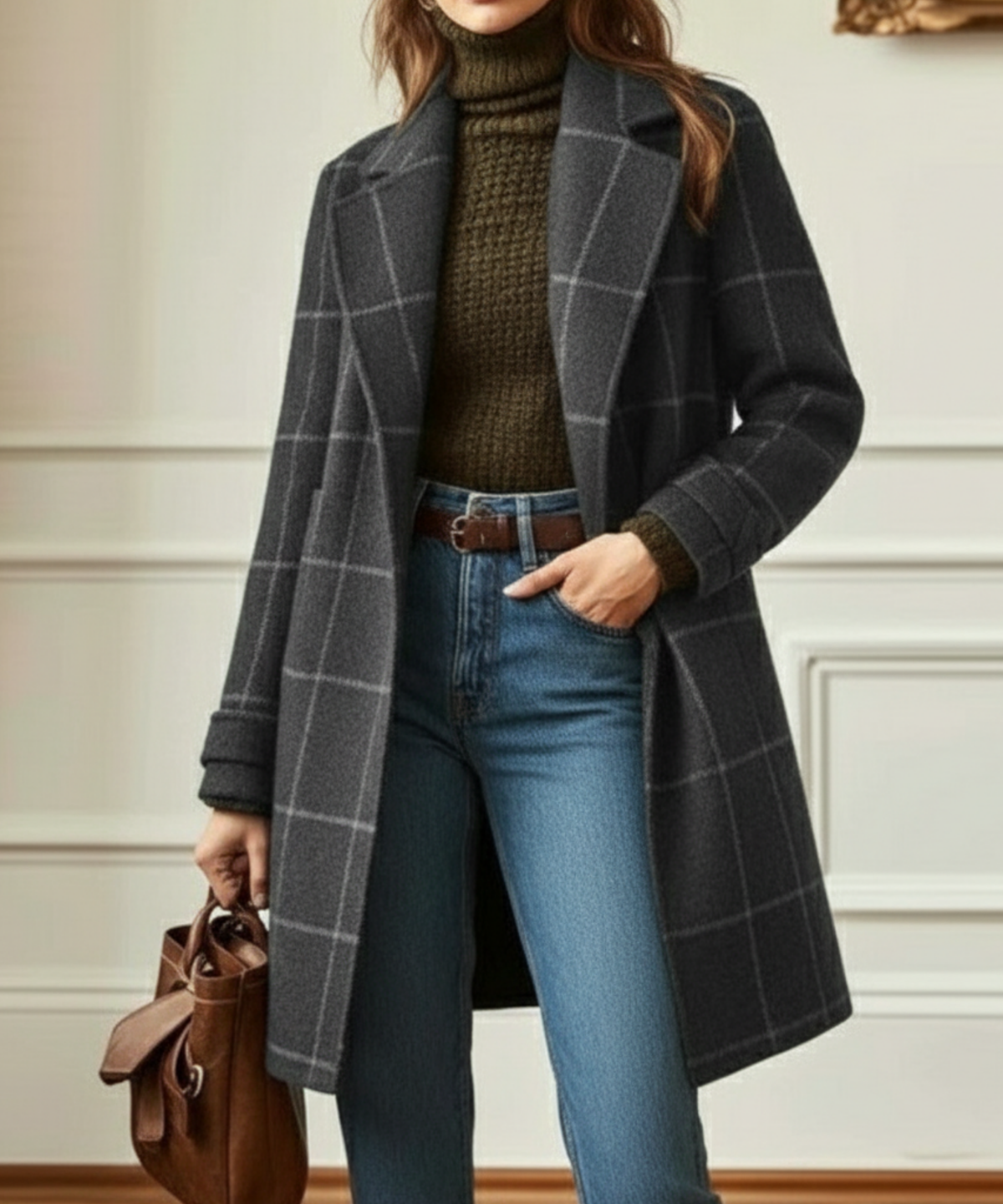 Oxford | Wool Check Coat
