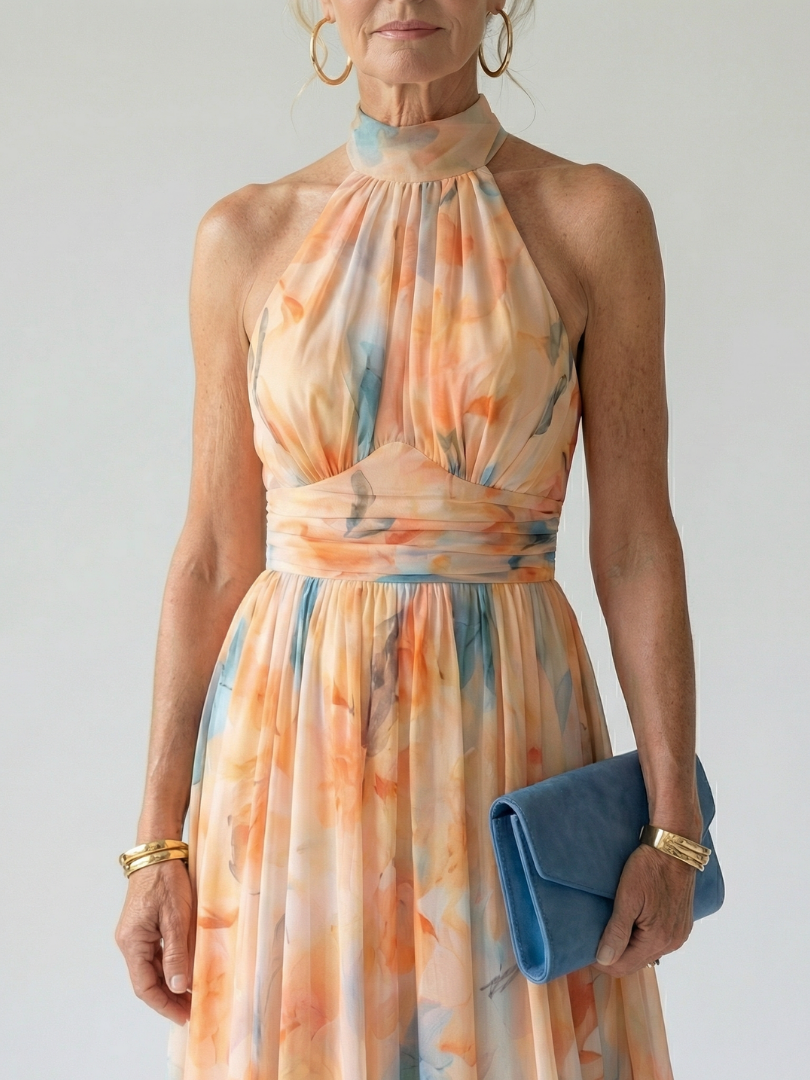 Fenella | Soft Halter Midi Dress