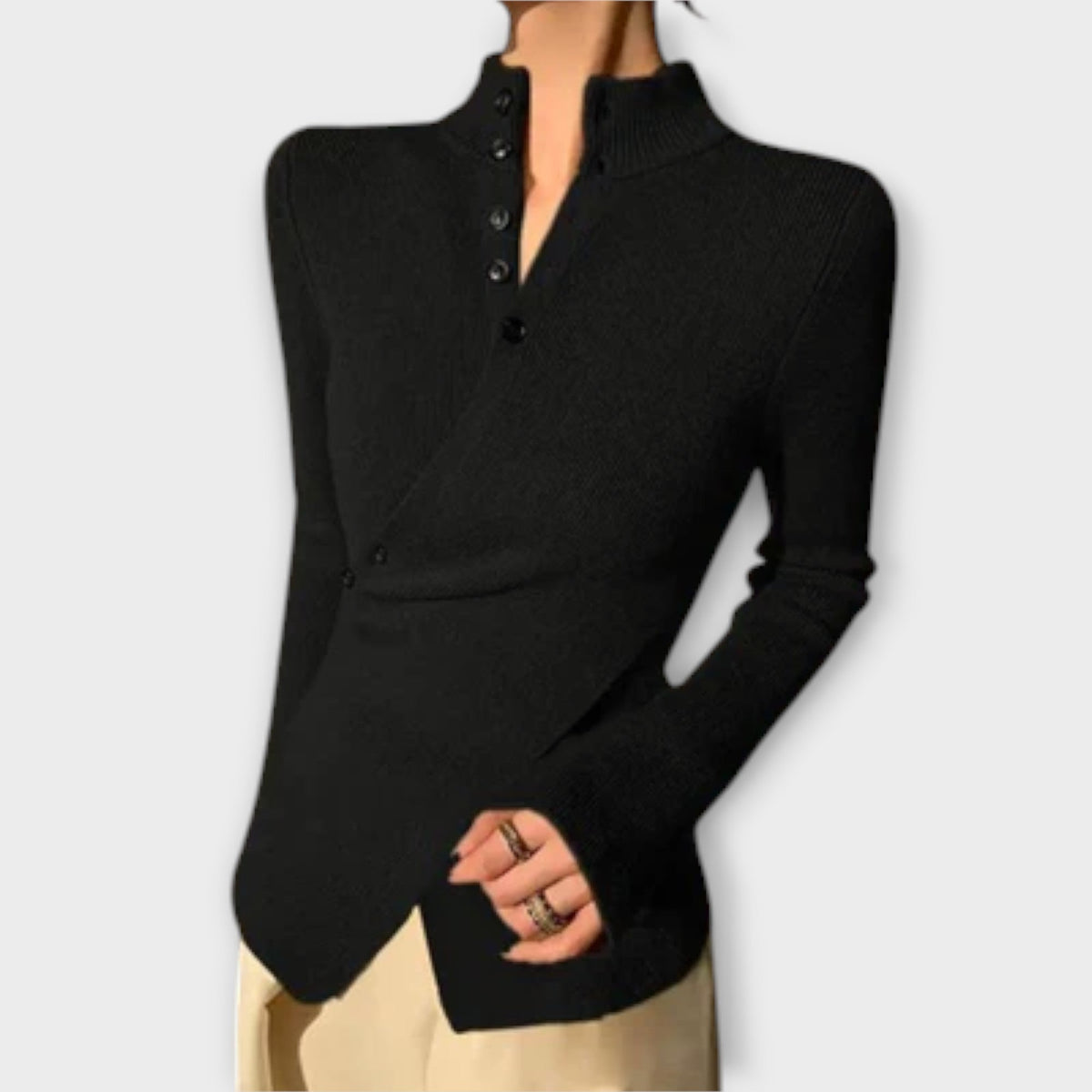 Michiko – Elegant Cotton Knit Jumper