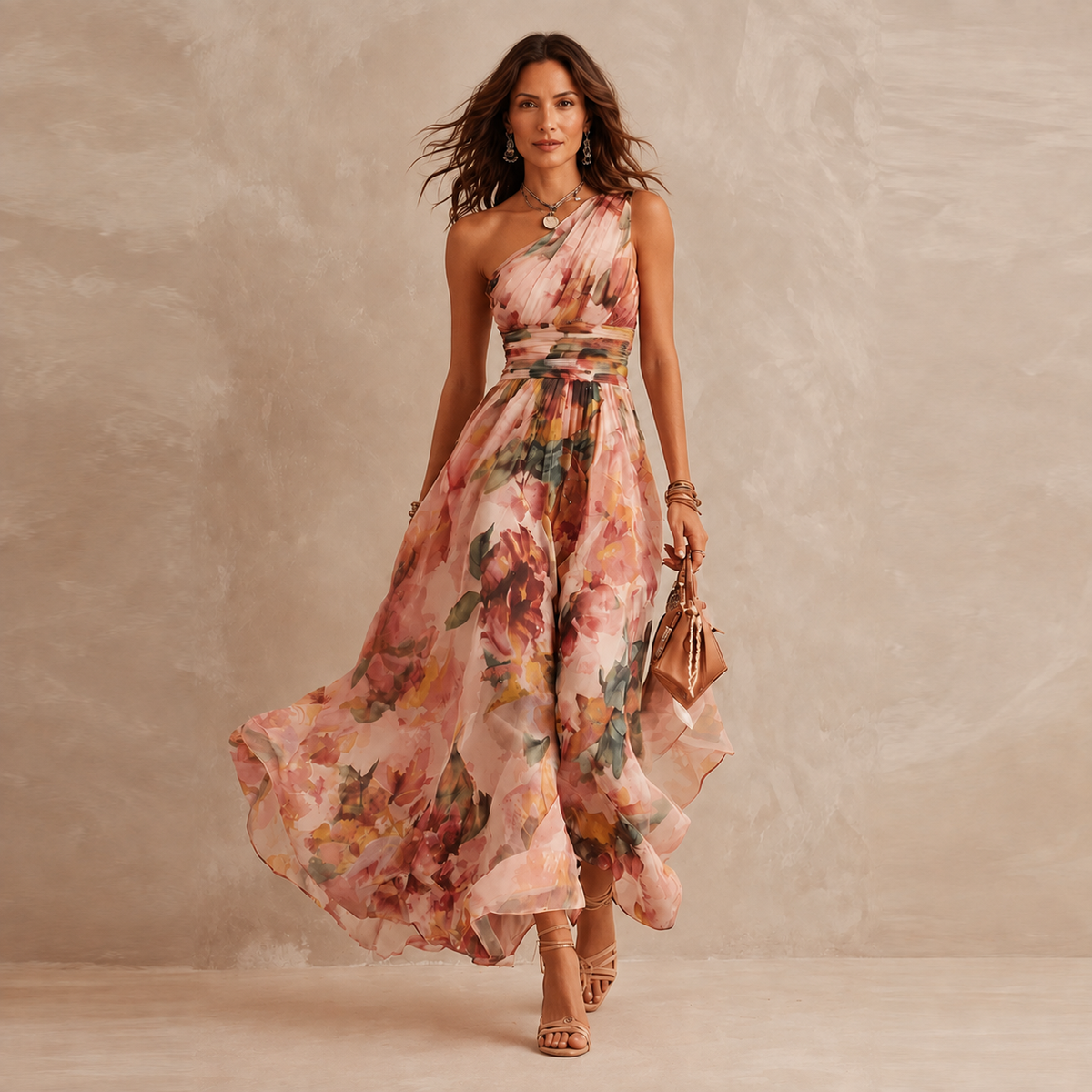 CELESTE | WATERCOLOUR FLORAL MAXI DRESS FOR WOMEN