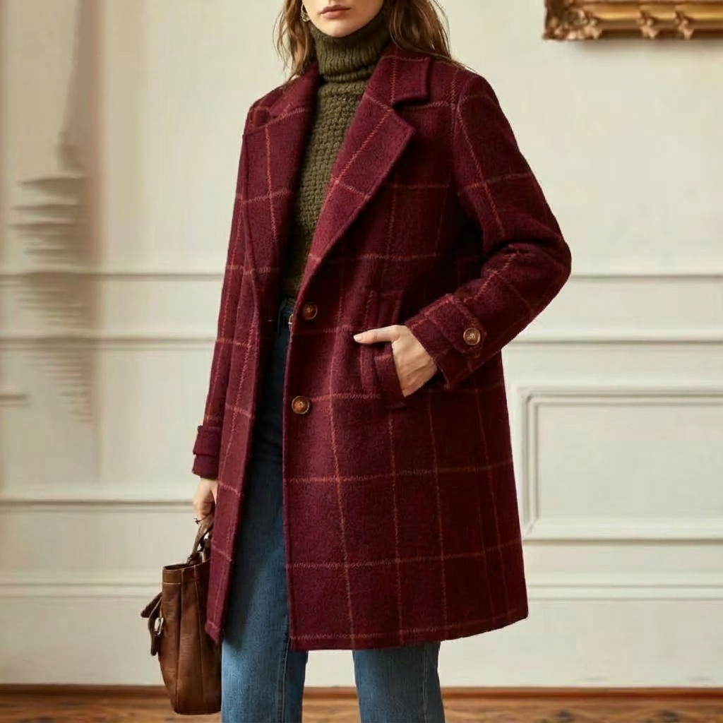 Oxford | Wool Check Coat