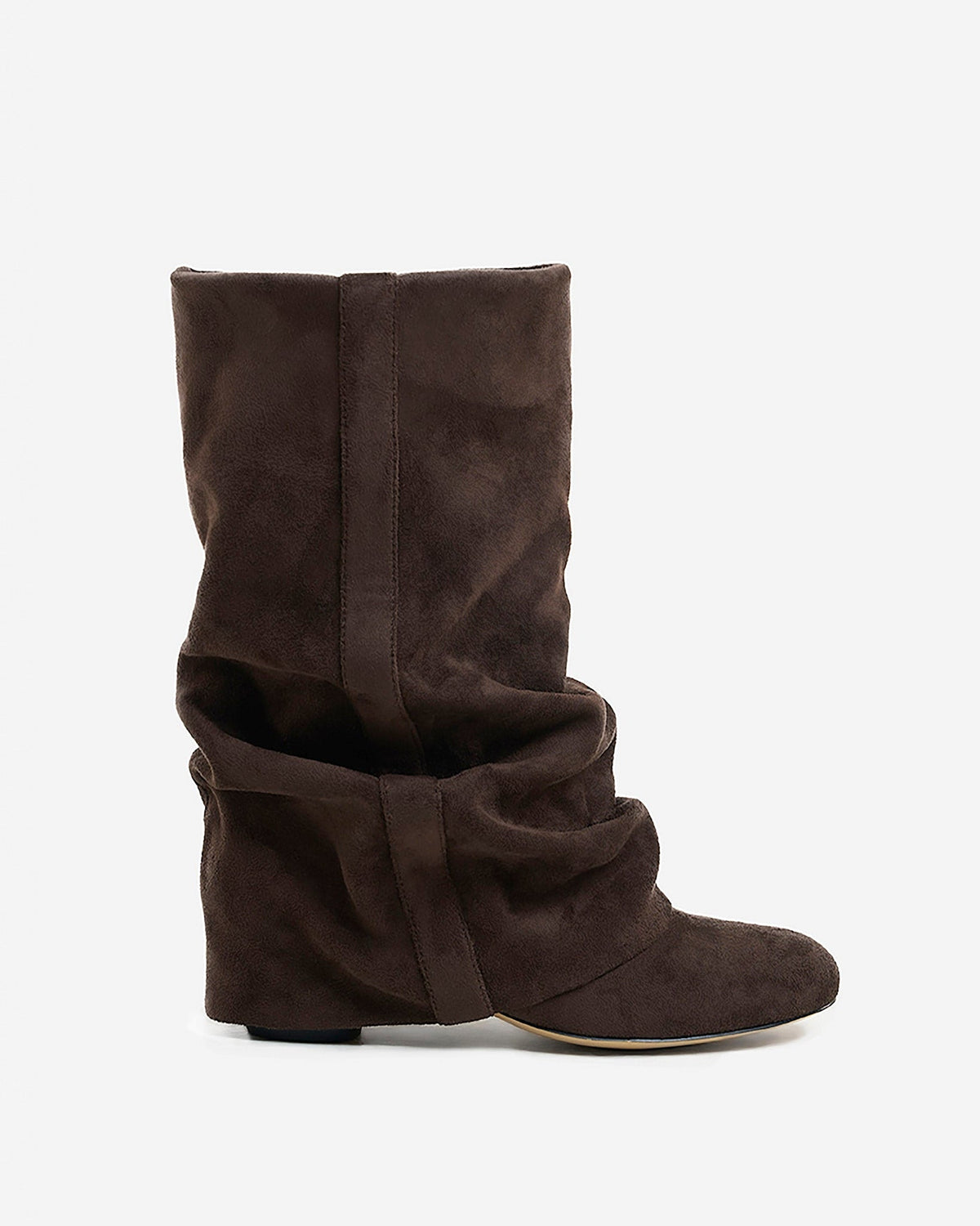 Emilia | Slouchy Suede Boots - Dark Chocolate