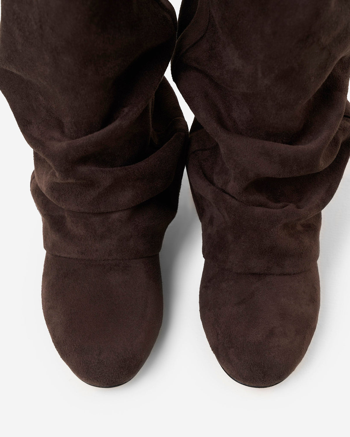 Emilia | Slouchy Suede Boots - Dark Chocolate