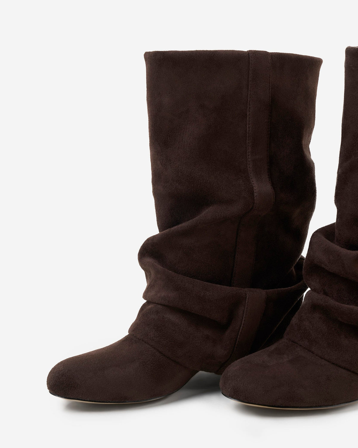 Emilia | Slouchy Suede Boots - Dark Chocolate