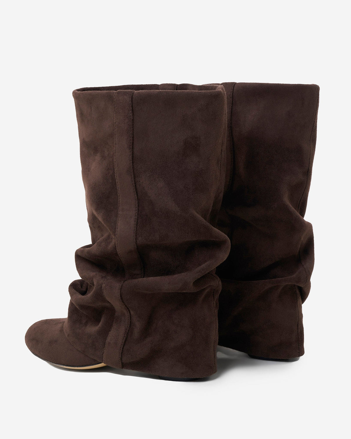 Emilia | Slouchy Suede Boots - Dark Chocolate