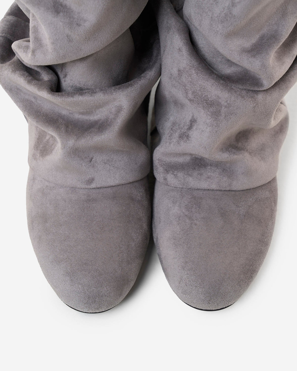 Emilia | Slouchy Suede Boots - Grey