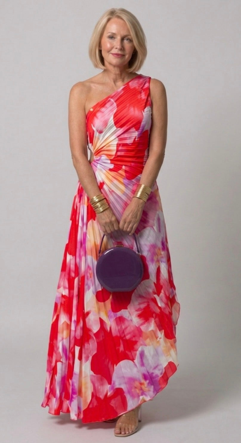 Xanthe | Vibrant Tropical Evening Dress