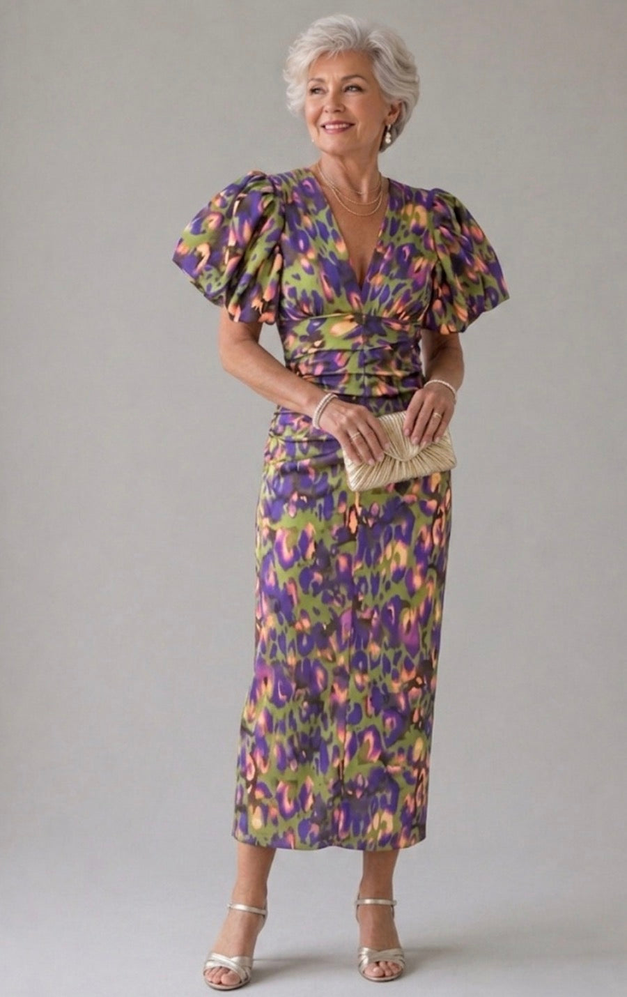 Iolanthe | Vivid Pleated Midi Dress
