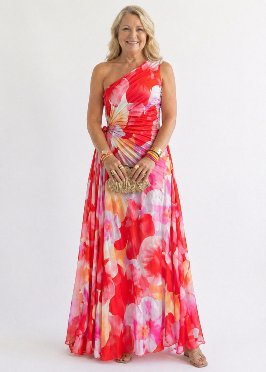 Xanthe | Vibrant Tropical Evening Dress