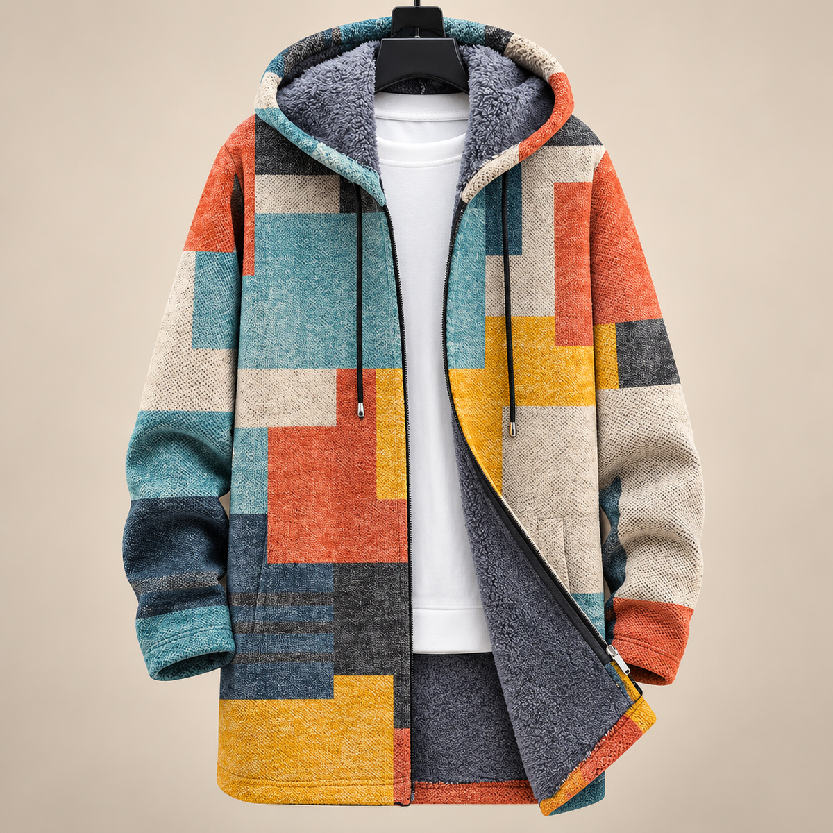 Cynthia | Artful Hooded Cardigan