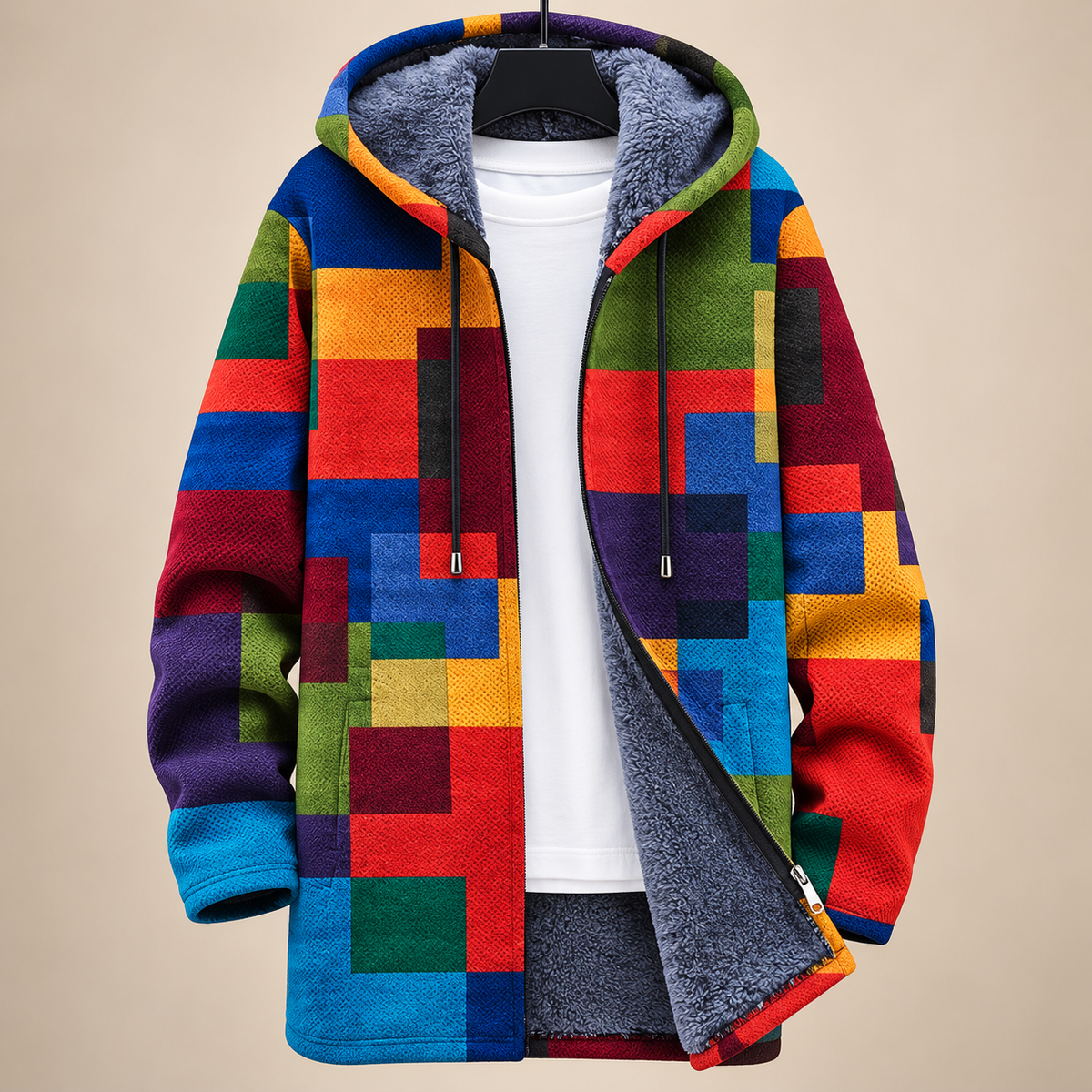 Cynthia | Artful Hooded Cardigan