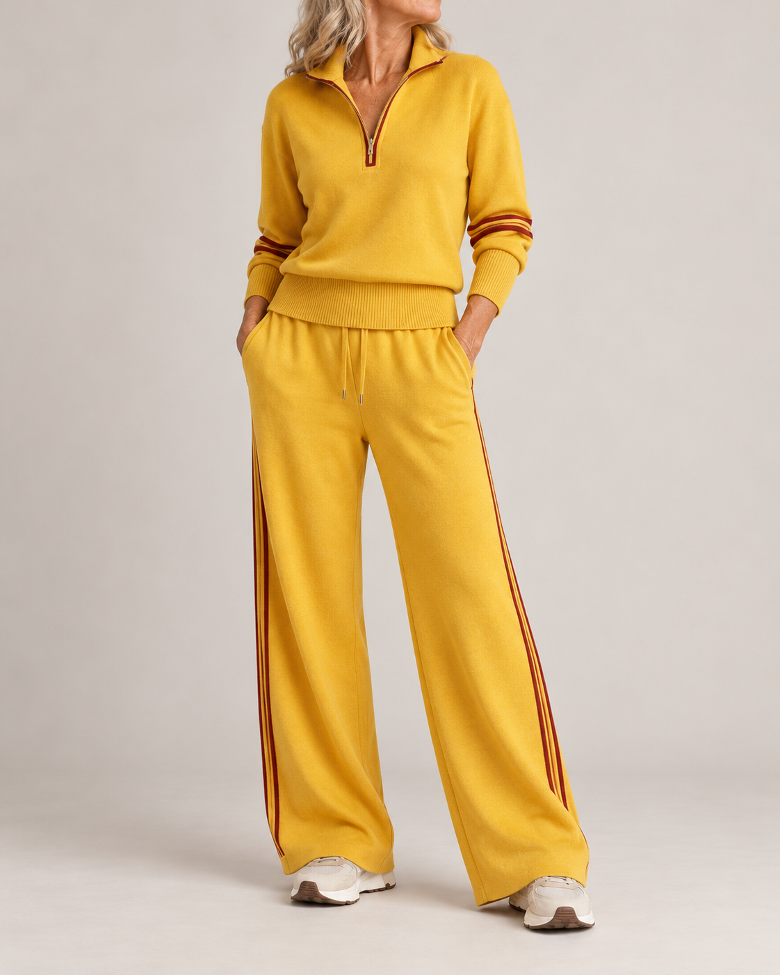 Kate | Pull Demi-Zip & Pantalon Large