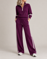 Kate | Pull Demi-Zip & Pantalon Large