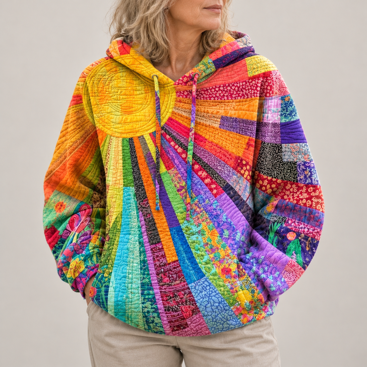 Nora | Wildflower Patchwork Hoodie
