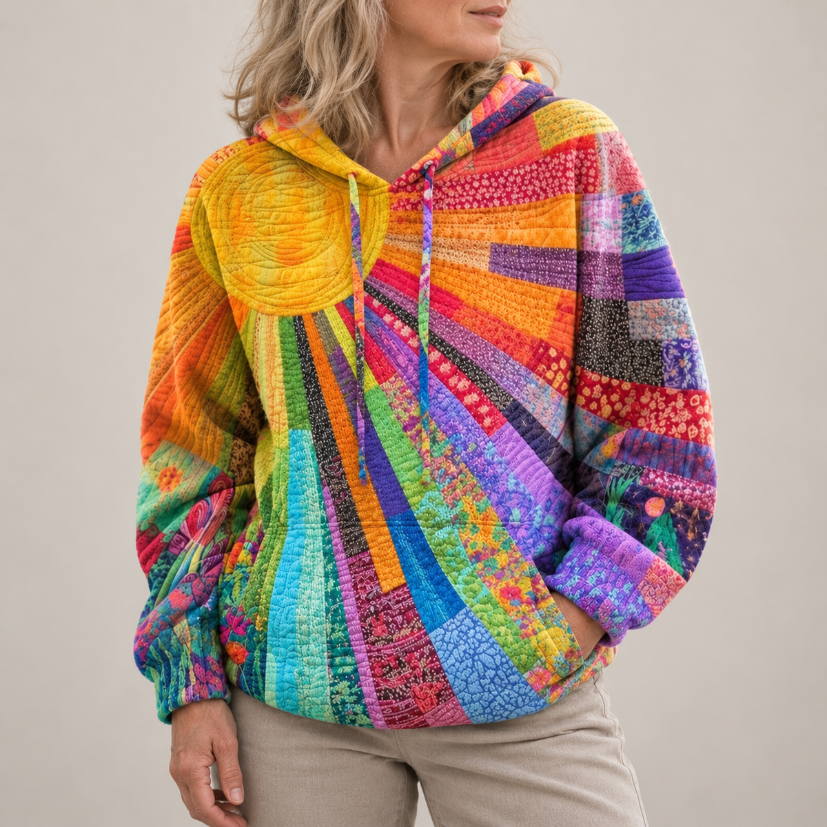 Nora | Wildflower Patchwork Hoodie
