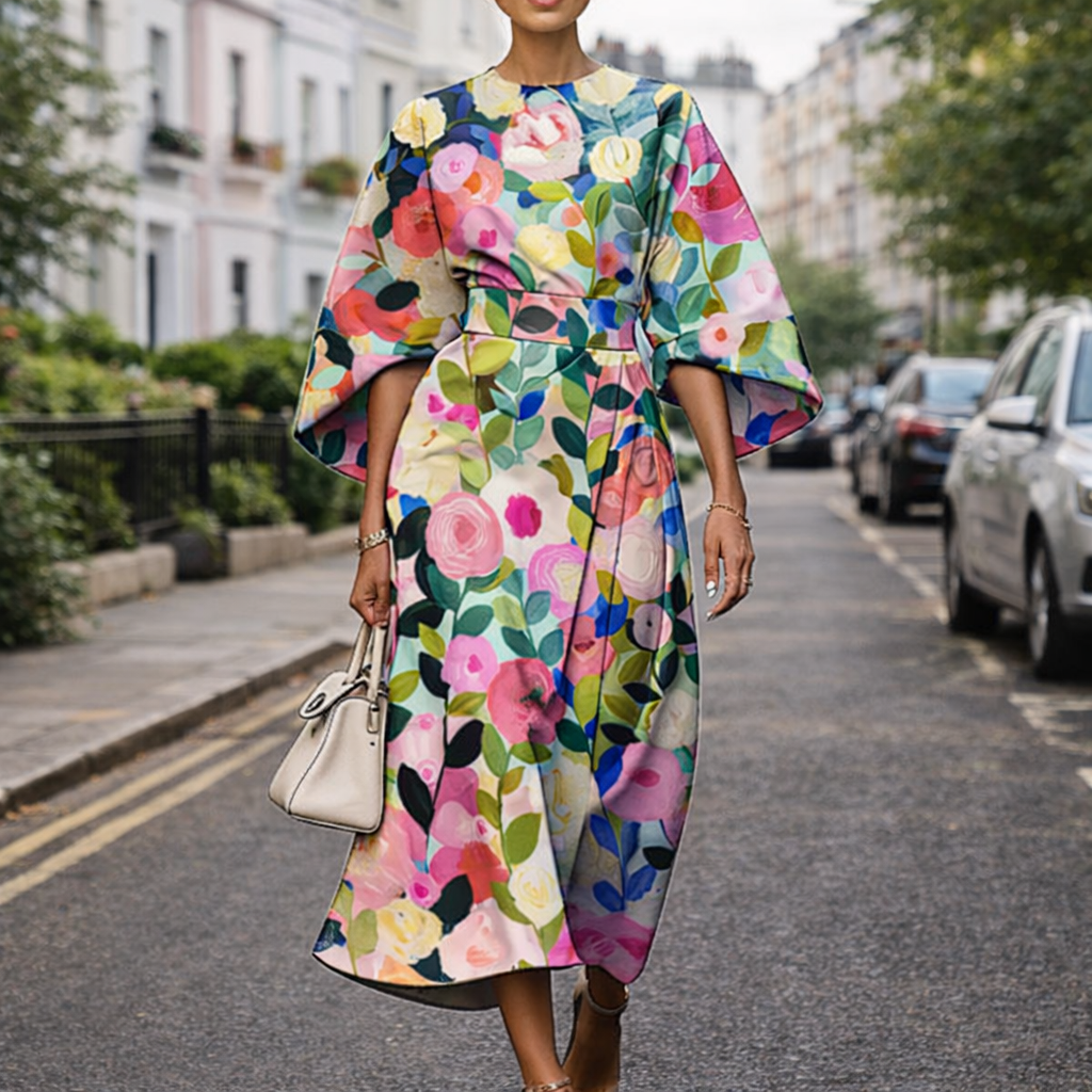 Moxlan | Elegant Floral Dress
