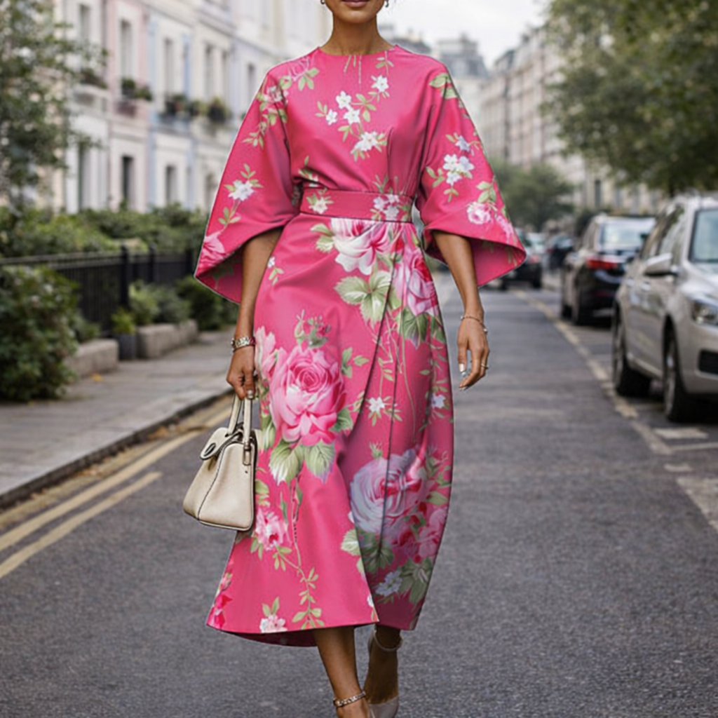 Moxlan | Elegant Floral Dress