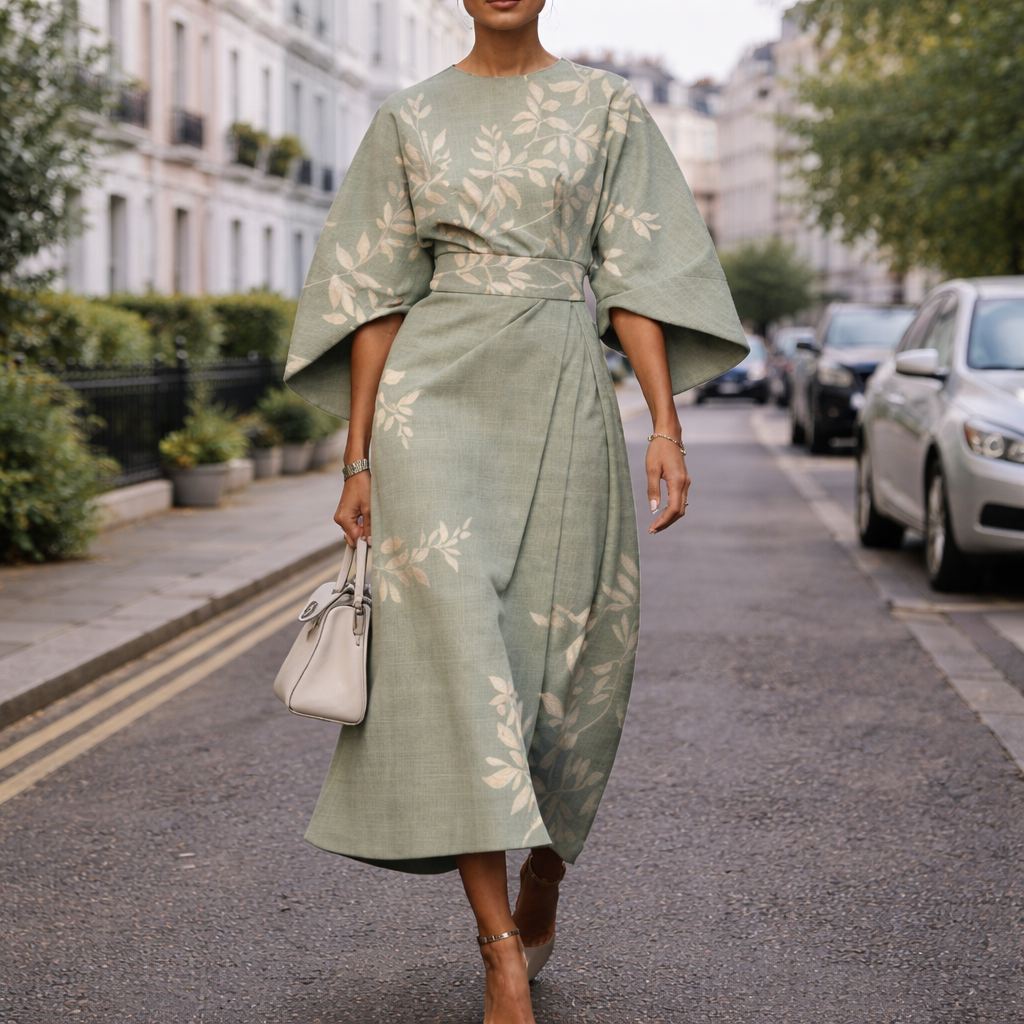 Moxlan | Elegant Floral Dress