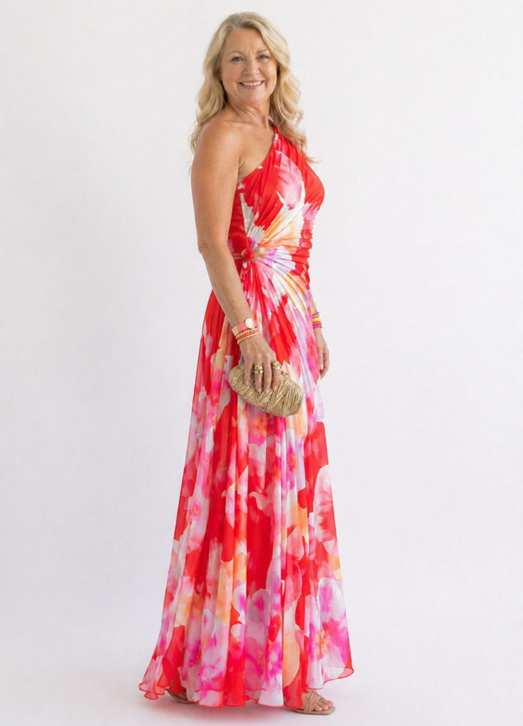 Xanthe | Vibrant Tropical Evening Dress