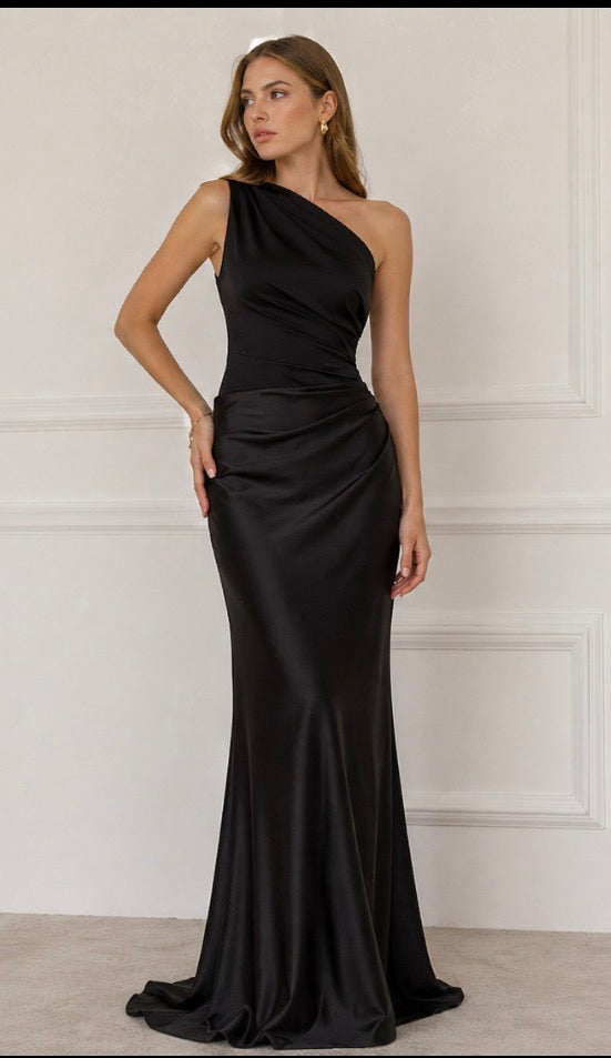Evangeline | Maxi Dress in Satin