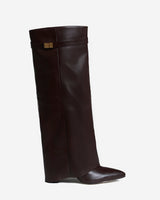 Lavista | Leather Knee High Boots - Brown