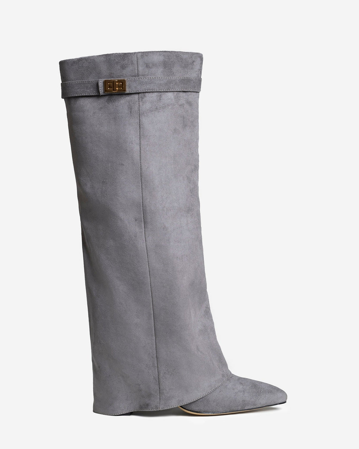 Lavista | Suede Knee High Boots - Grey