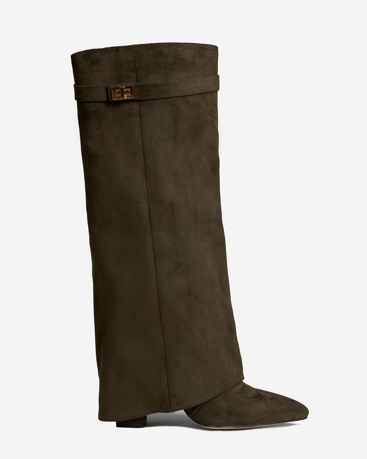 Lavista | Suede Knee High Boots - Olive green