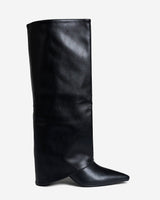 2 in 1 Knee & Ankle Boots - Black
