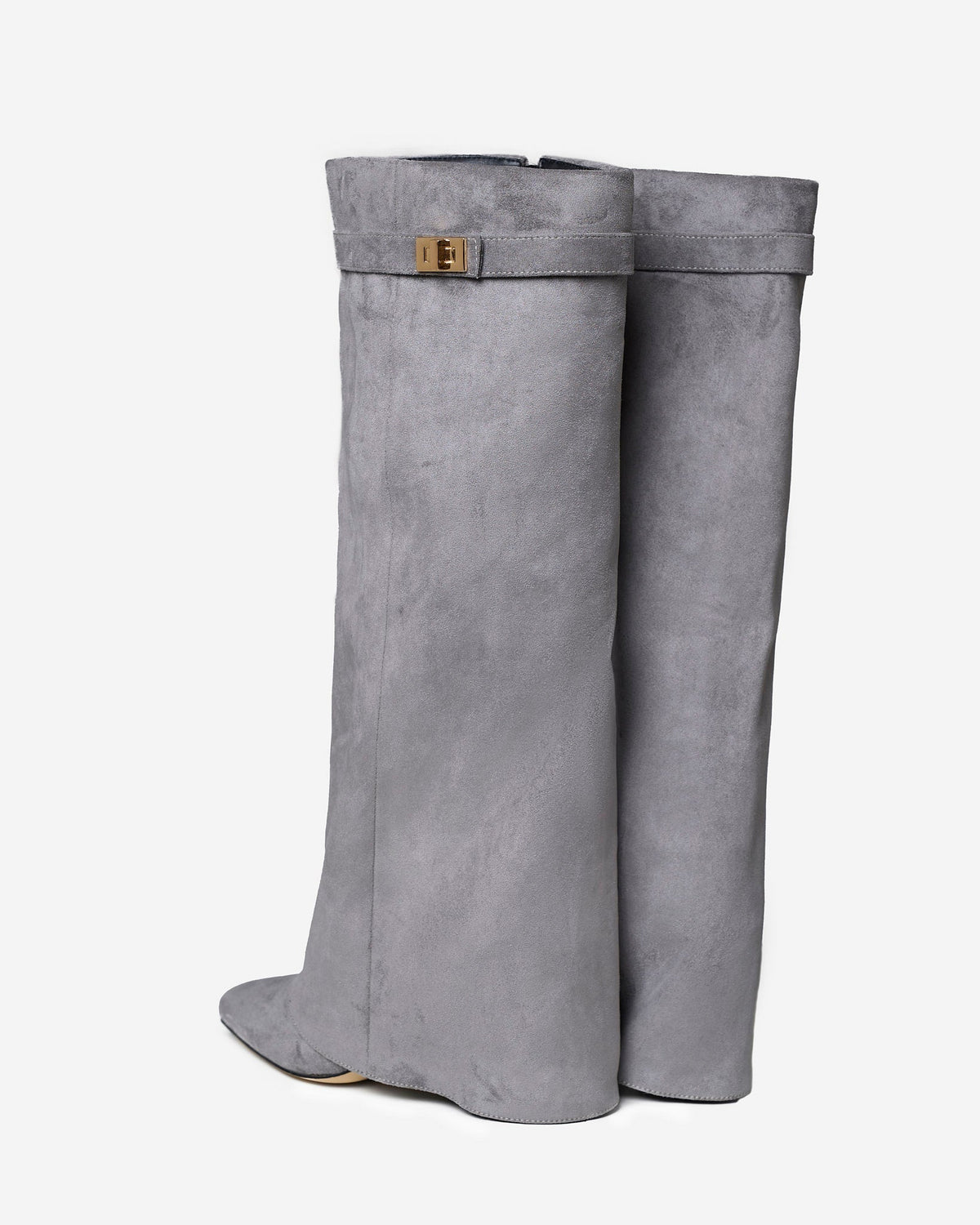 Lavista | Suede Knee High Boots - Grey