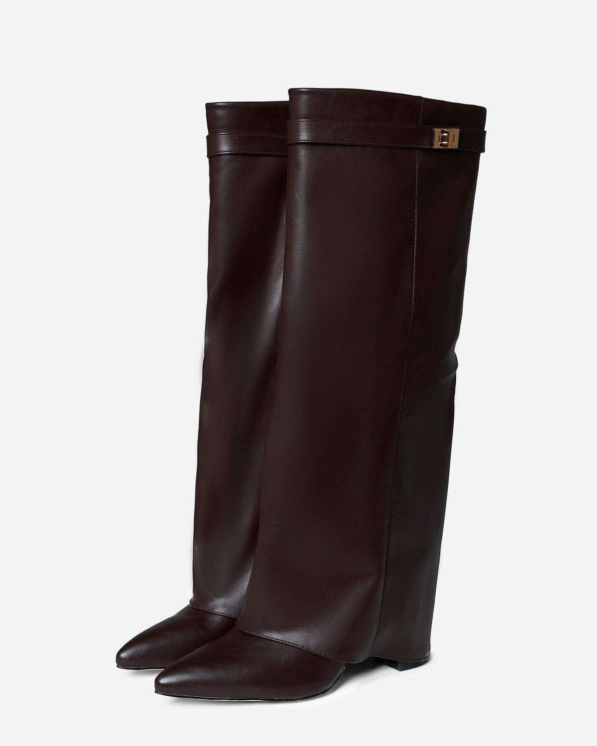 Lavista | Leather Knee High Boots - Brown