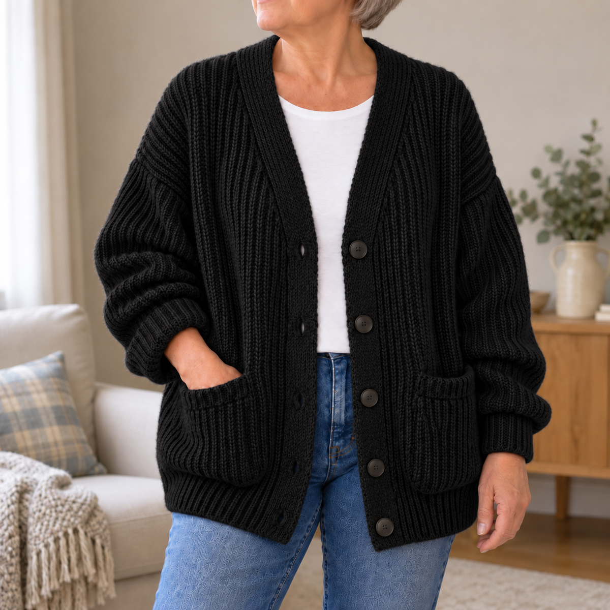 Iris | Relaxed V-Neck Cardigan