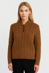 YSELLA | CABLE-KNIT CARDIGAN WITI BUTTONS