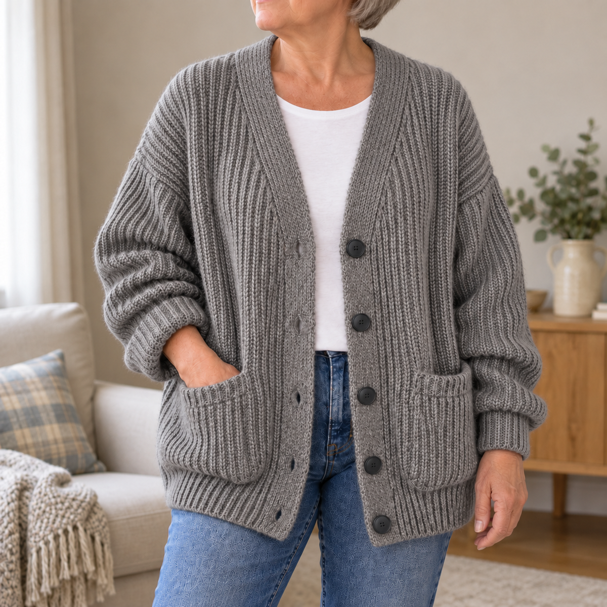 Iris | Relaxed V-Neck Cardigan