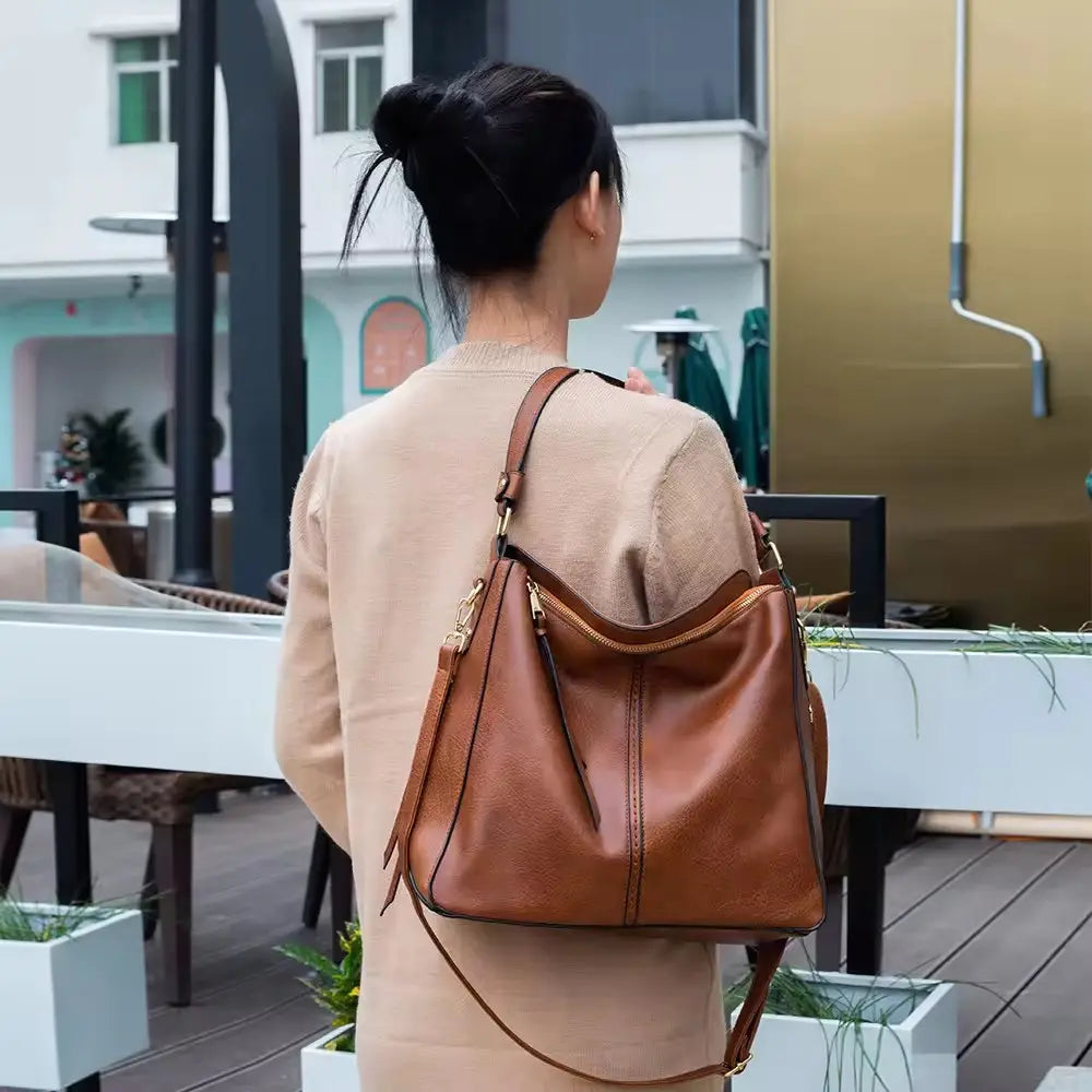 Hobo | Luxury Leather Anti-Theft Handbag + Free Pouch Wallet