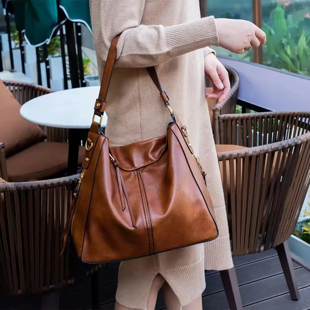Hobo | Luxury Leather Anti-Theft Handbag + Free Pouch Wallet