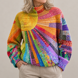Edith | Sunburst High-Neck Jumper