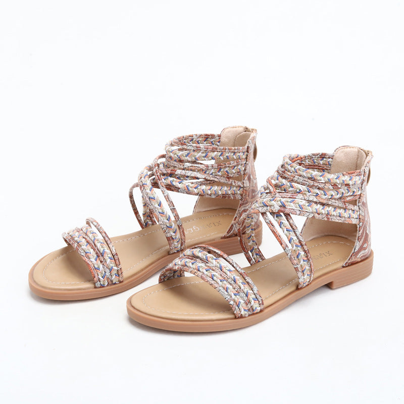 Lisa | Roman Crisscross Bohemian Sandals