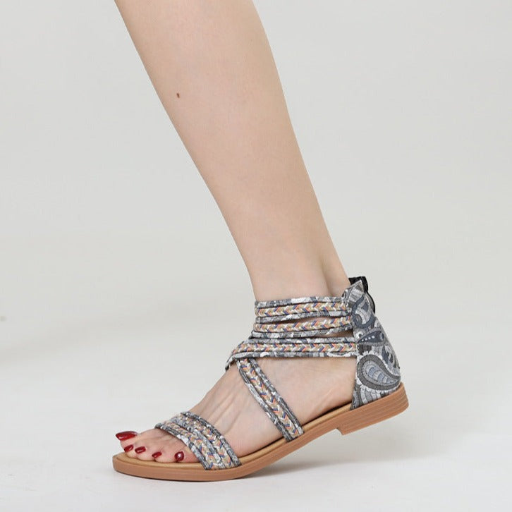 Lisa | Roman Crisscross Bohemian Sandals