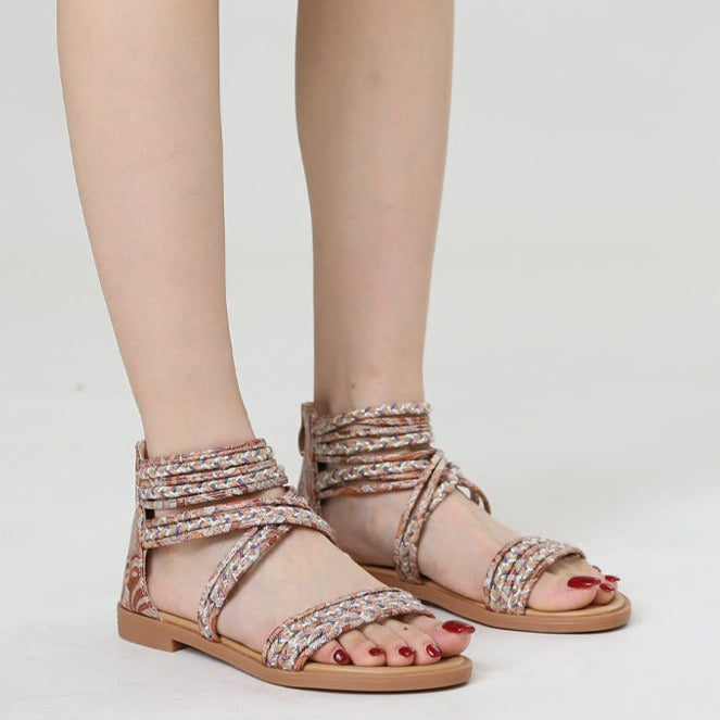 Lisa | Roman Crisscross Bohemian Sandals
