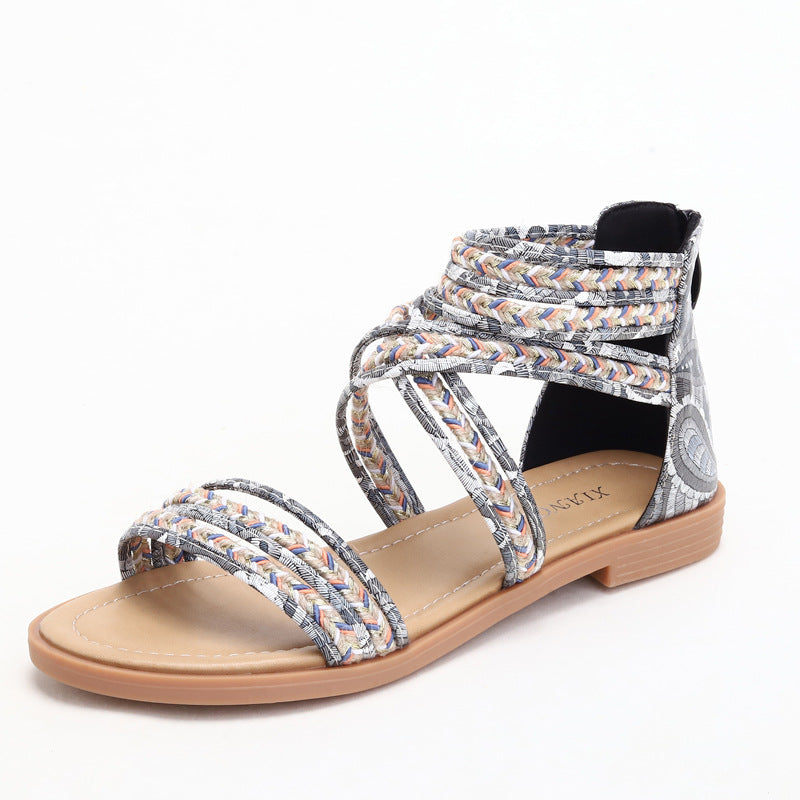 Lisa | Roman Crisscross Bohemian Sandals