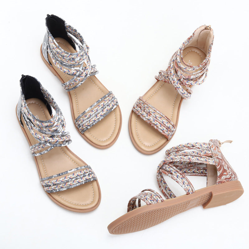 Lisa | Roman Crisscross Bohemian Sandals
