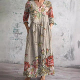 Dearyn | Floral Dress with V-Neck