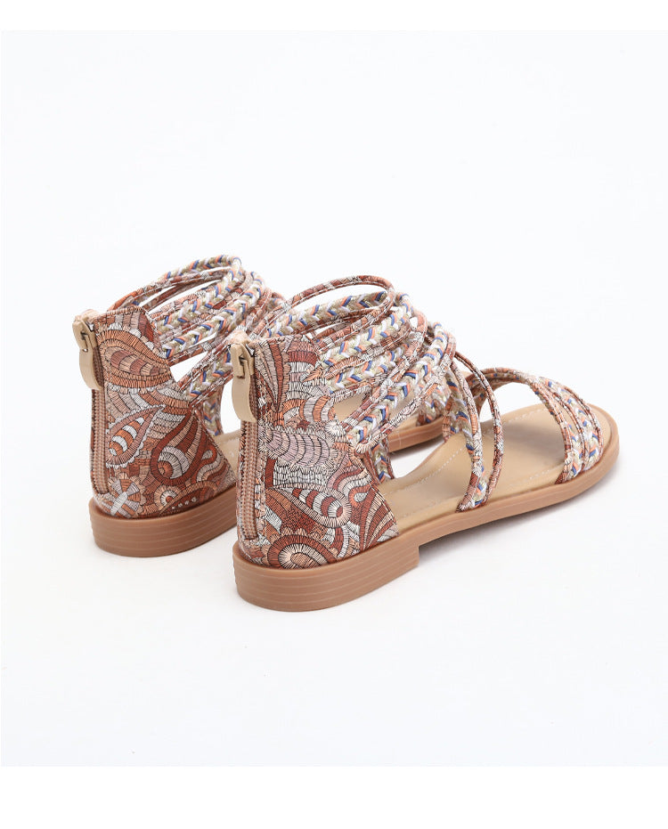 Lisa | Roman Crisscross Bohemian Sandals