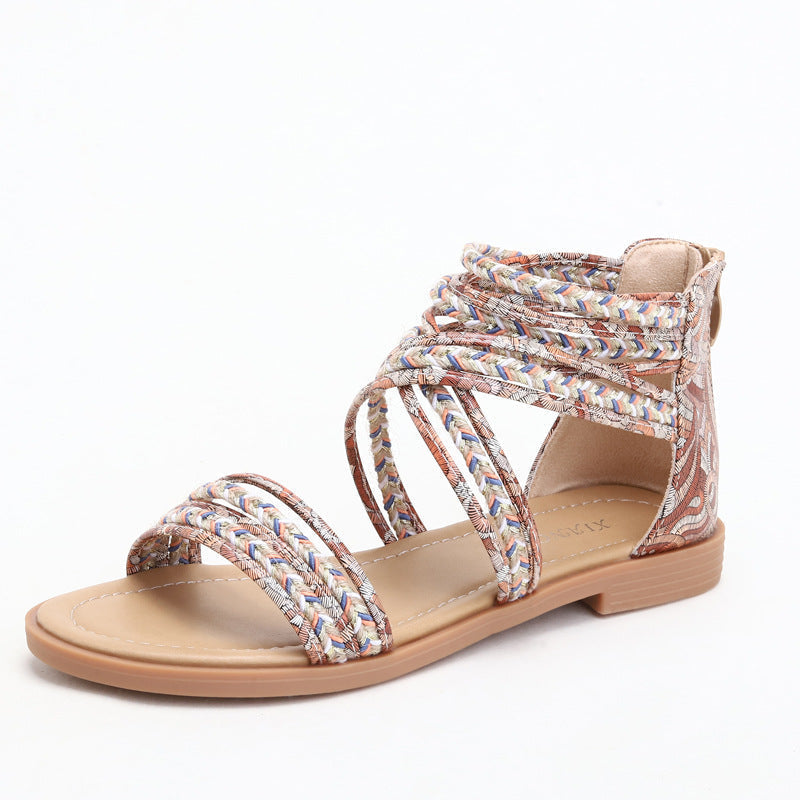 Lisa | Roman Crisscross Bohemian Sandals