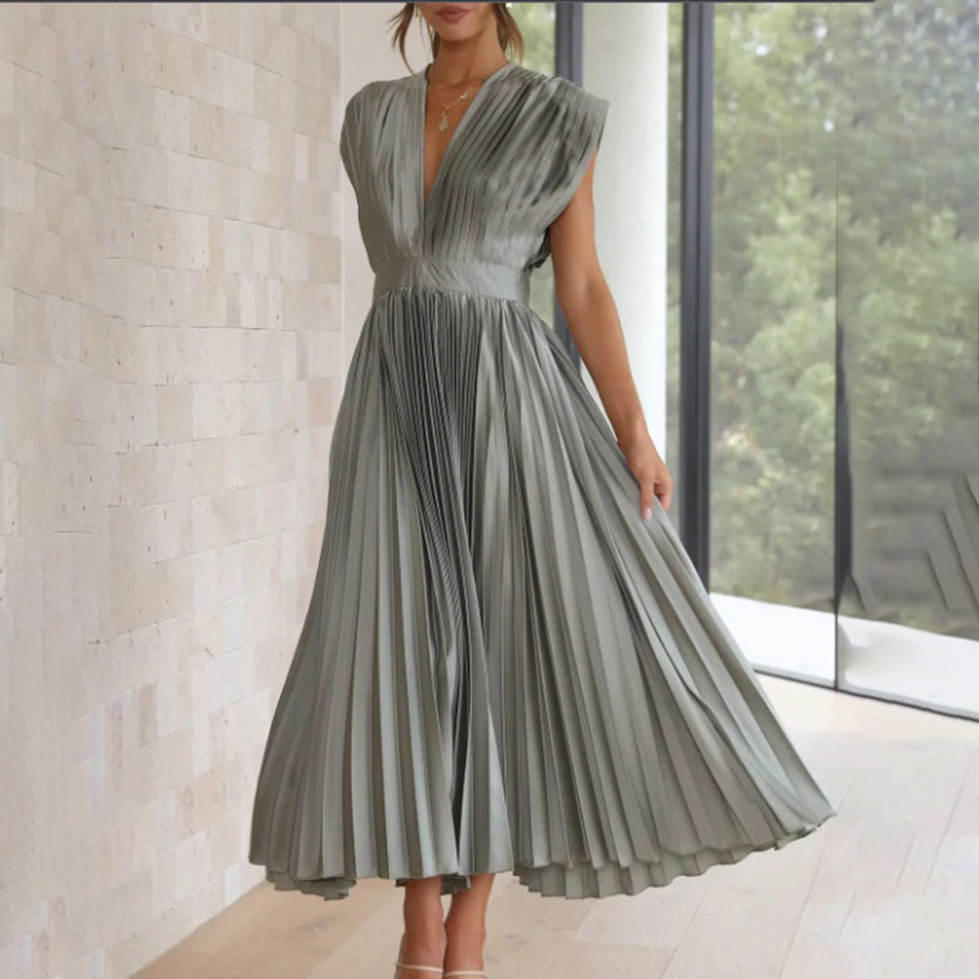 Philippa | Timeless Pleated Midi Dress