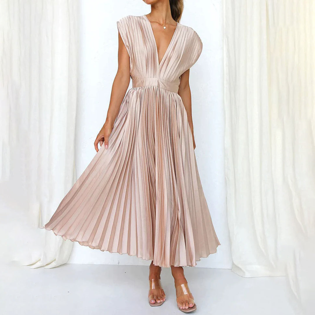 Philippa | Timeless Pleated Midi Dress