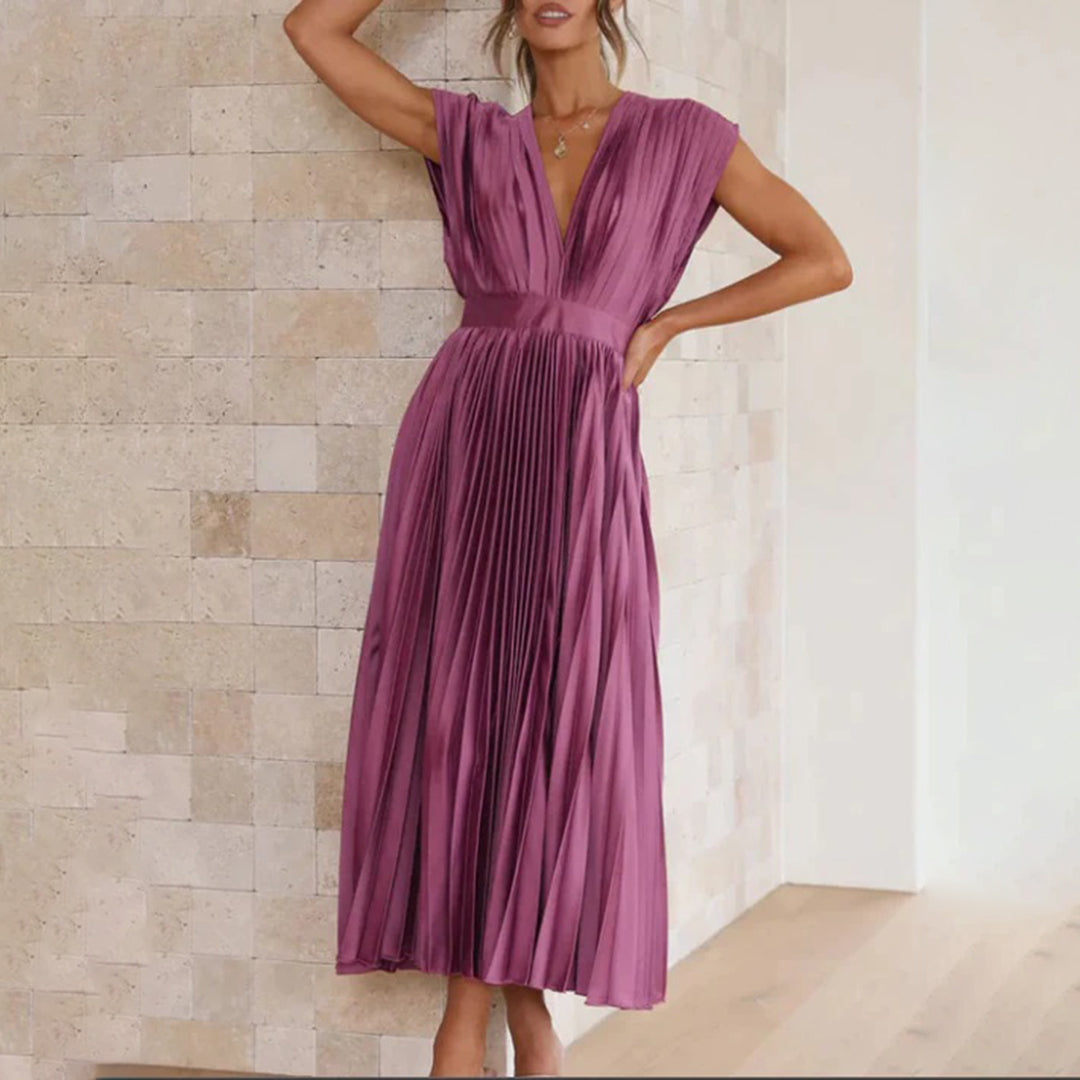 Philippa | Timeless Pleated Midi Dress